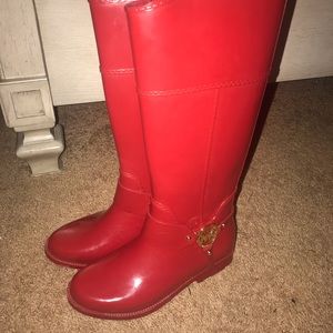 Red Micheal Kors Rain boots